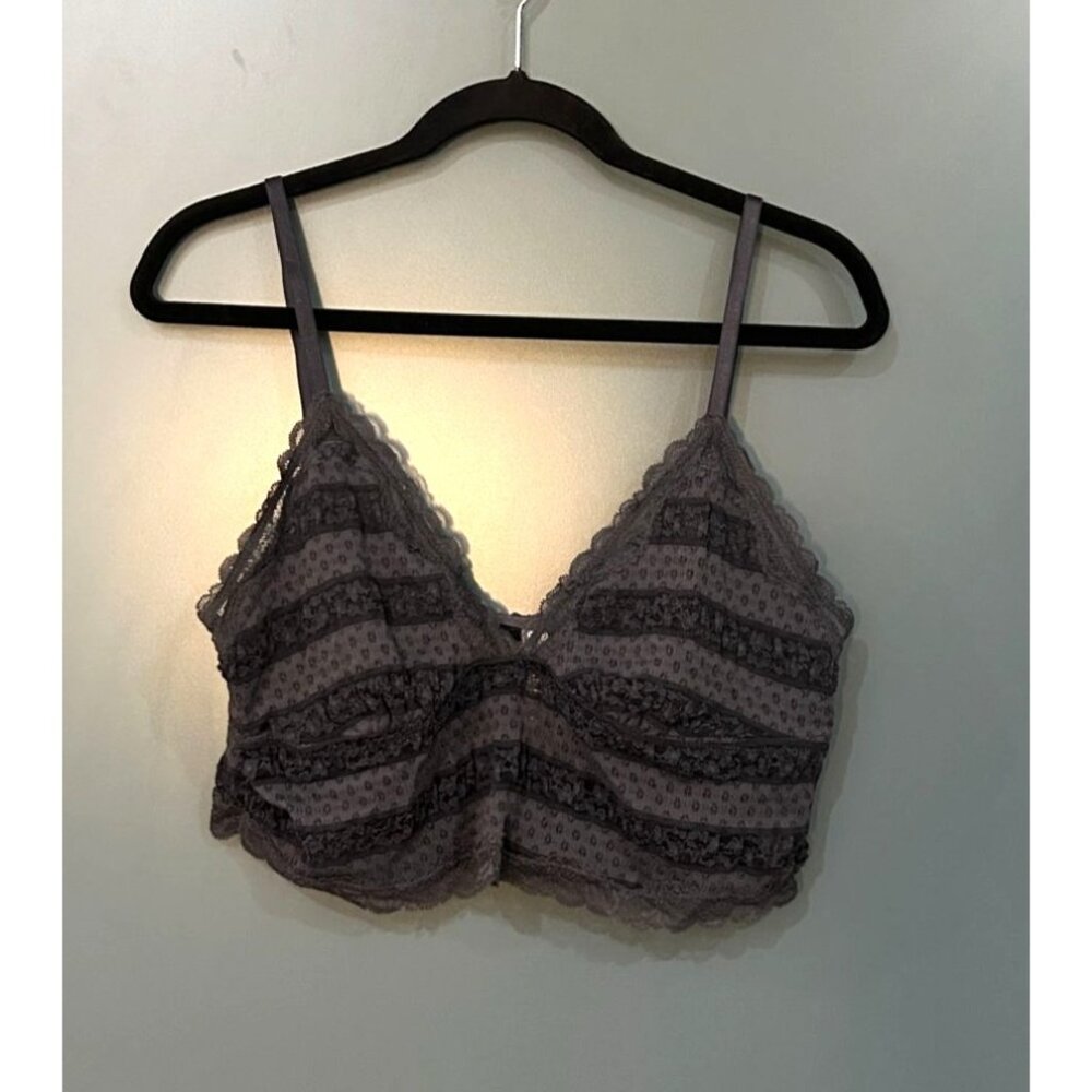 NWT Women's Bubble Lace Cropped Cami - Wild Fable Steel Gray XL - Picture 2 of 5